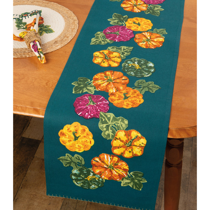 Harvest Gourds Table Runner