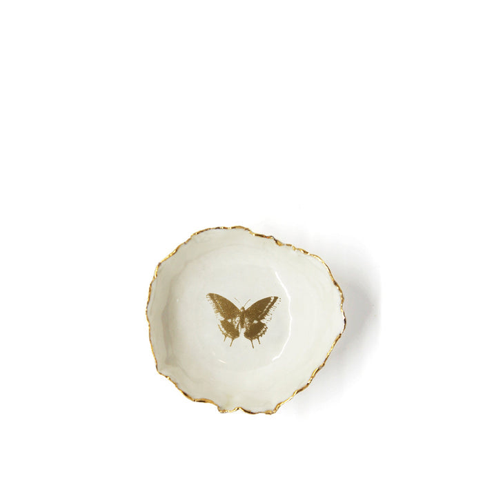 HB Jagged Bowl with Gold Butterfly, 7cm