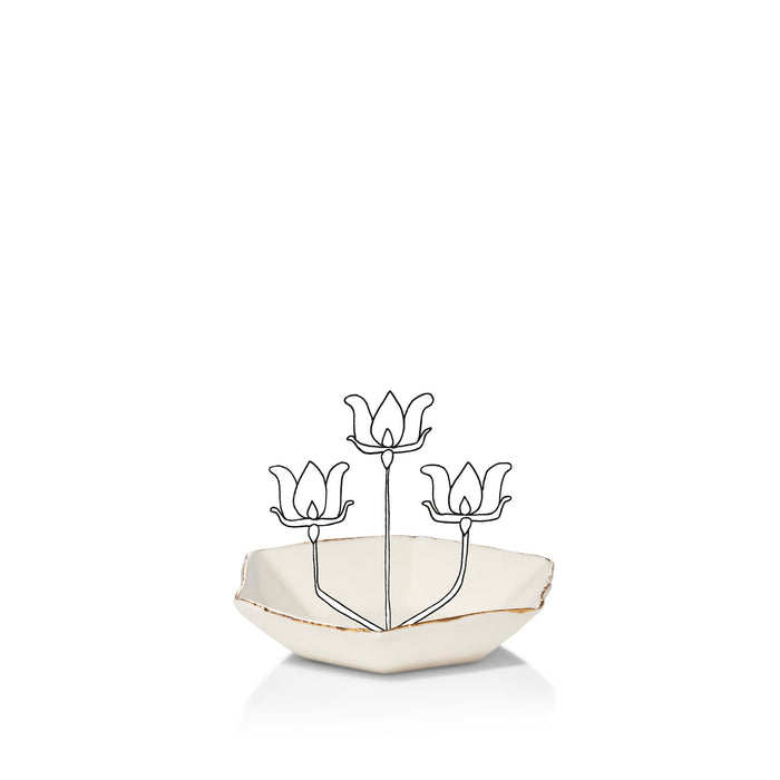HB Jagged Hexagonal Dish, 8cm