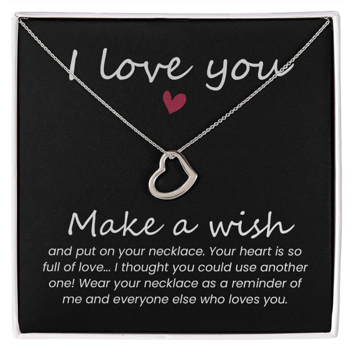 Heart Necklace Gift for Friends, Wife, Mom Christmas Gifts Birthday