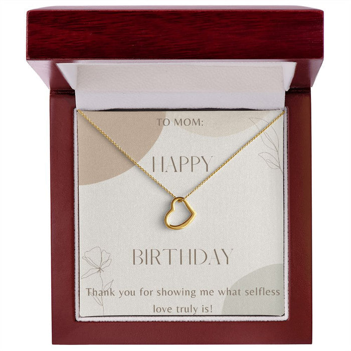 Heart Necklace Gift for Mom Birthday Gift for Mother Silver or Gold