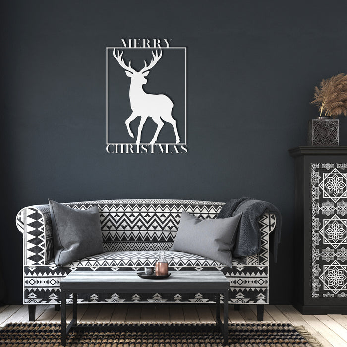 Holiday Decor Merry Christmas Metal Decor Wall Art Steel Seasonal Decor