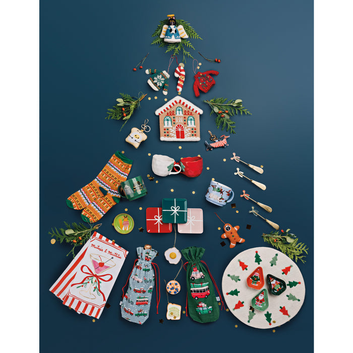Holiday Traffic Christmas Wine Bags Set of 2