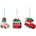 Holiday Traffic Felt Christmas Tree Ornaments - 3 Assorted Styles