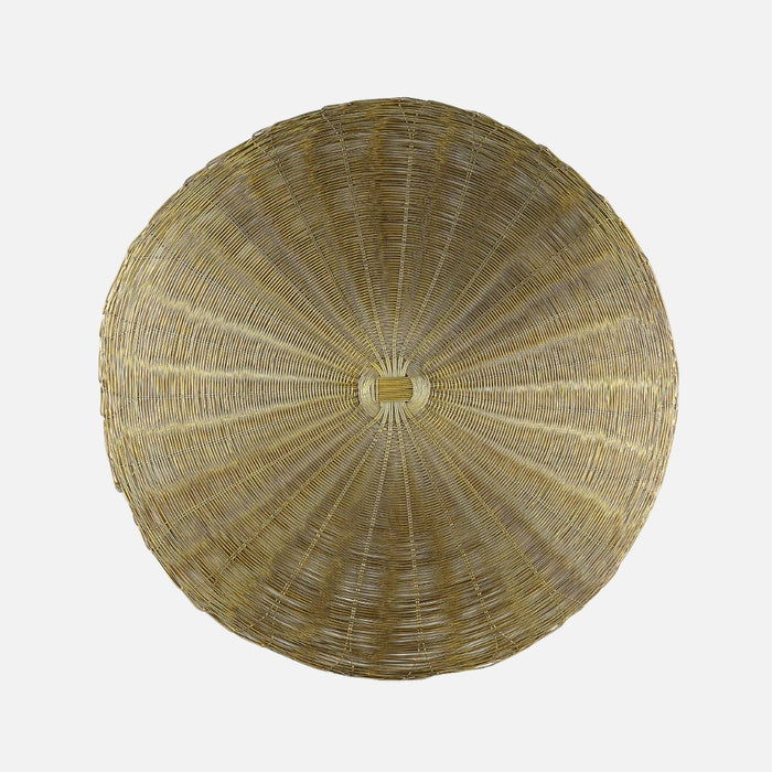 Intreccio Round Brass Placemat, 36cm