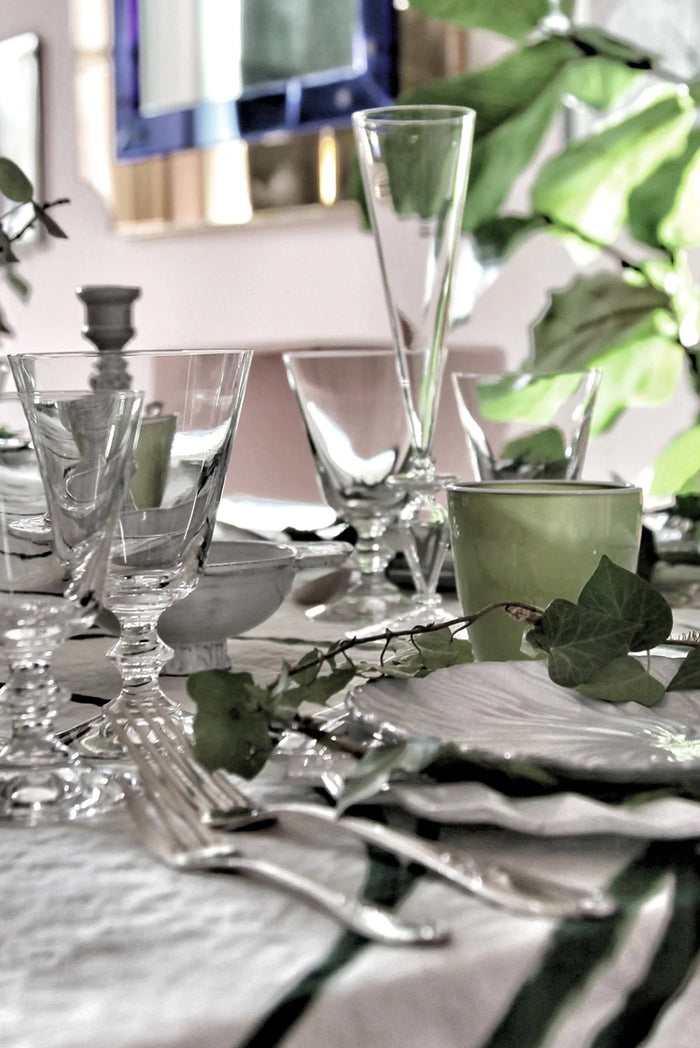 'Ionic Column' Summerill & Bishop x Luke Edward Hall Linen Napkin in Avocado Green, 50x50cm