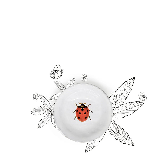 Ladybird Soup Bowl by Astier de Villatte, 14.5cm