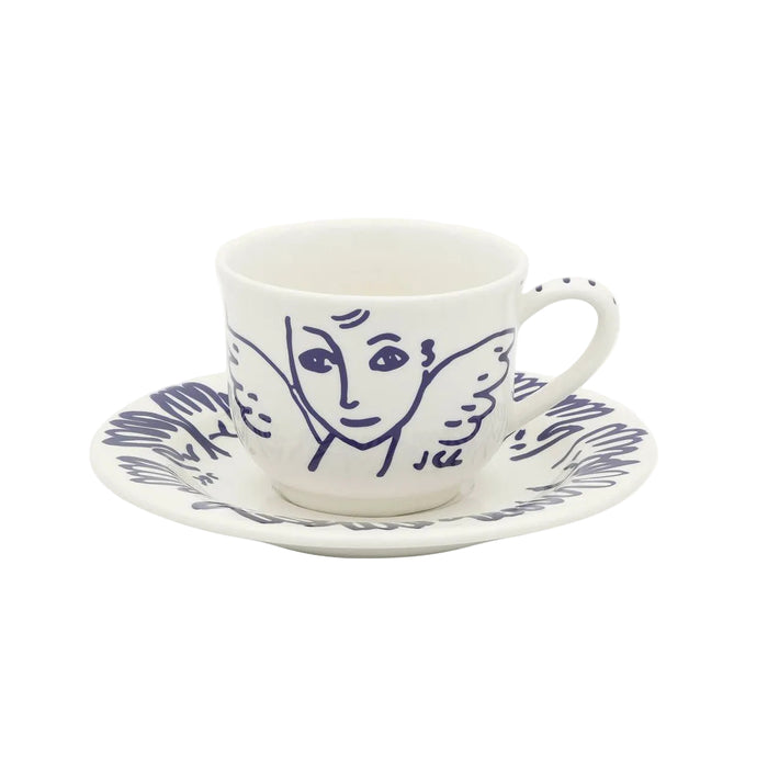 L'Archipel Sentimental Espresso Cup and Saucer, 80ml, Set of 2