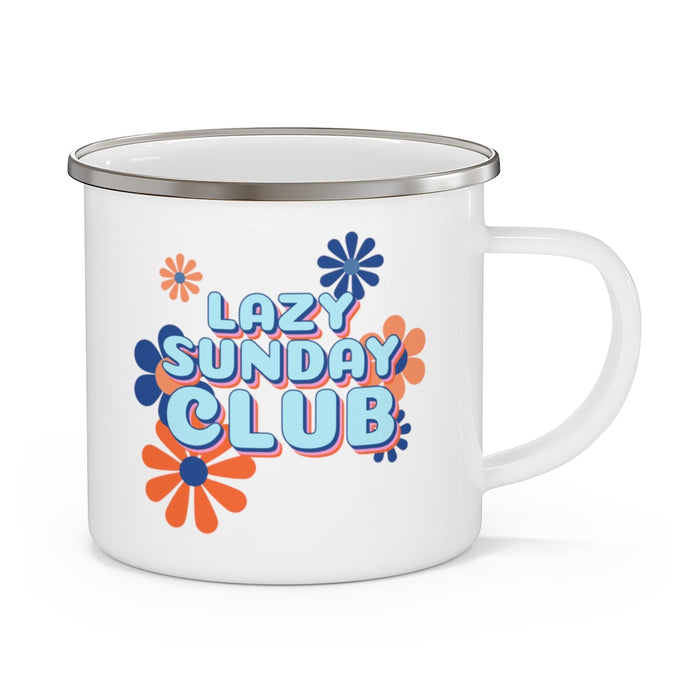 Lazy Sunday Club Gifts Camping Mug Funny Gifts Travel Enamel Camping Mug Coffee Mug Tea Mug - Dakoda Goods & Co.