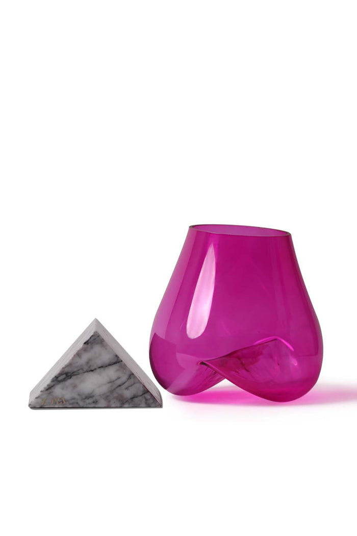 Lilac Marble Base with Melted Glass