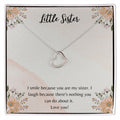 Little Sister Gifts, Simple Heart Necklace Christmas Gift Birthday Gift for Little Sister - Dakoda Goods & Co.