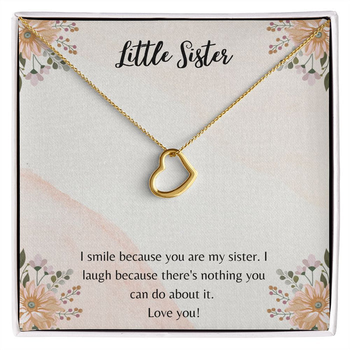 Little Sister Gifts, Simple Heart Necklace Christmas Gift Birthday Gift for Little Sister - Dakoda Goods & Co.
