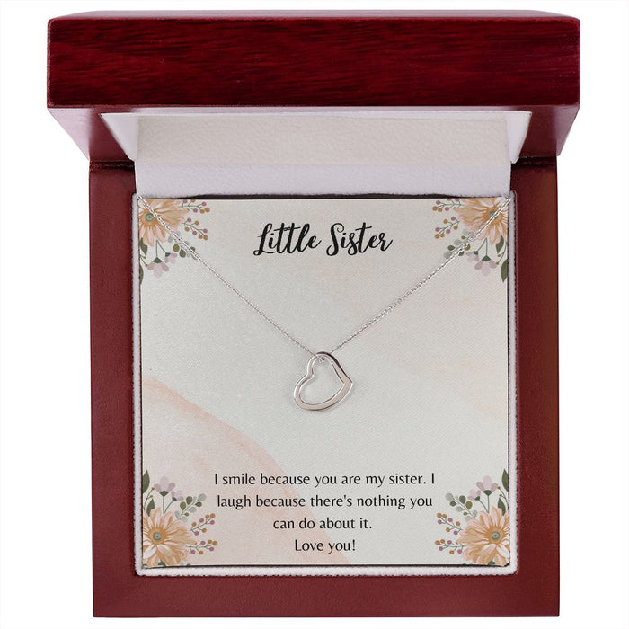 Little Sister Gifts, Simple Heart Necklace Christmas Gift Birthday Gift for Little Sister - Dakoda Goods & Co.