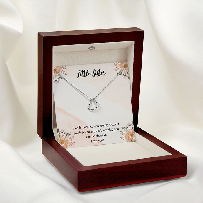Little Sister Gifts, Simple Heart Necklace Christmas Gift Birthday Gift for Little Sister - Dakoda Goods & Co.