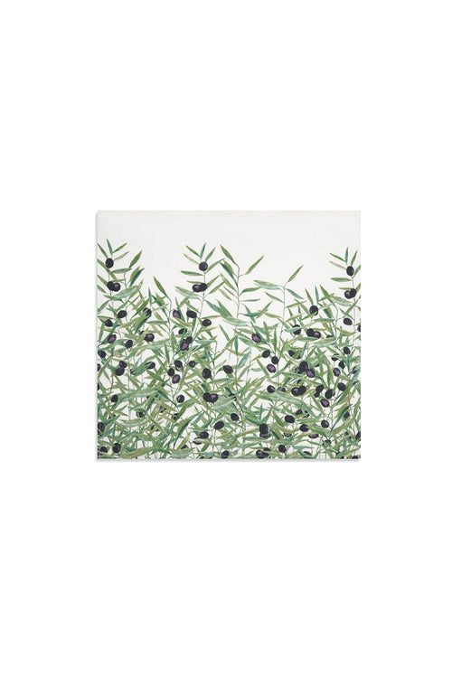 'L'Olivier' Linen Napkin in Green, 50x50cm