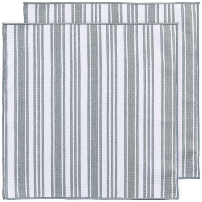 London Gray Recycled Microfibre Dishcloths Set of 2
