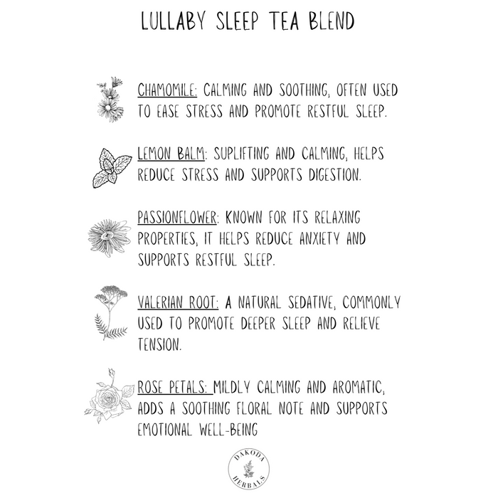 Lullaby Sleep Tea Blend: Soothing Herbal Tea for Restful Sleep