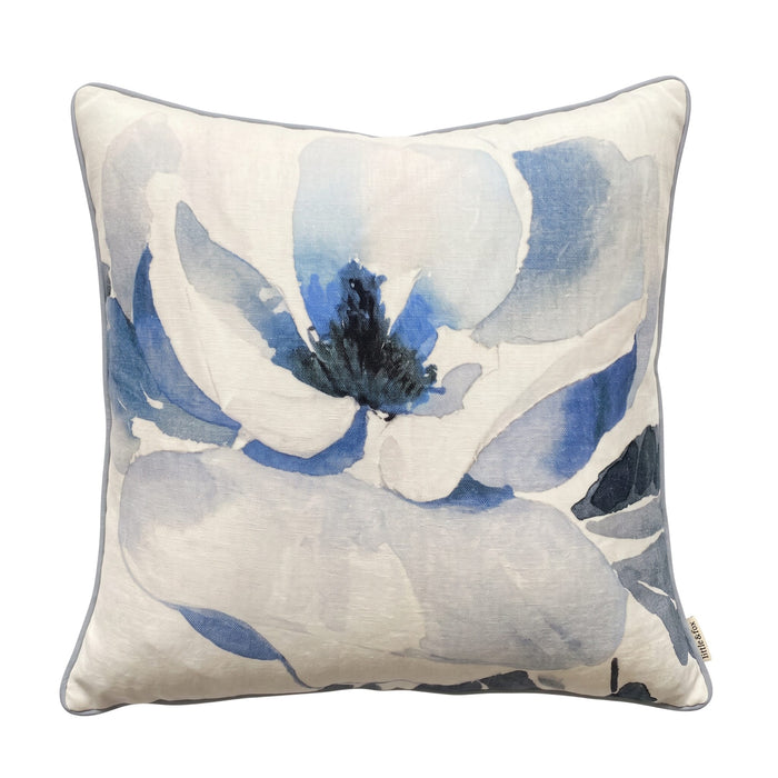 Magnolia China Blue 60x60cm Piped Cushion