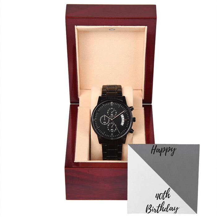 Men's Gift Happy 40th Birthday Watch Gift for Him Birthday - Dakoda Goods & Co.