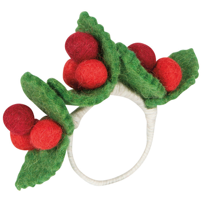 Merry Berry Christmas Felt Napkin Ring