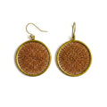 Mesh Disc Earrings - Burnt Orange