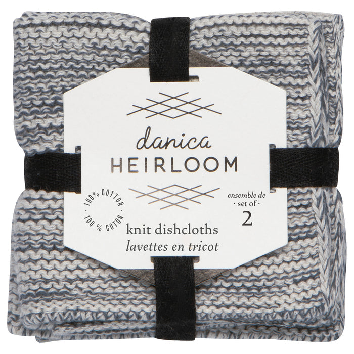 Midnight Blue Knit Dishcloths Set of 2