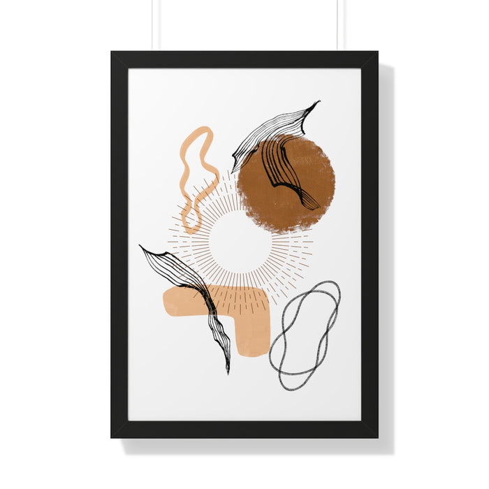 Modern Abstract Framed Vertical Poster