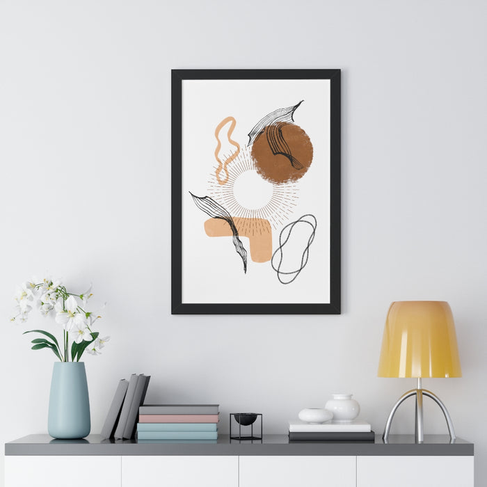 Modern Abstract Framed Vertical Poster