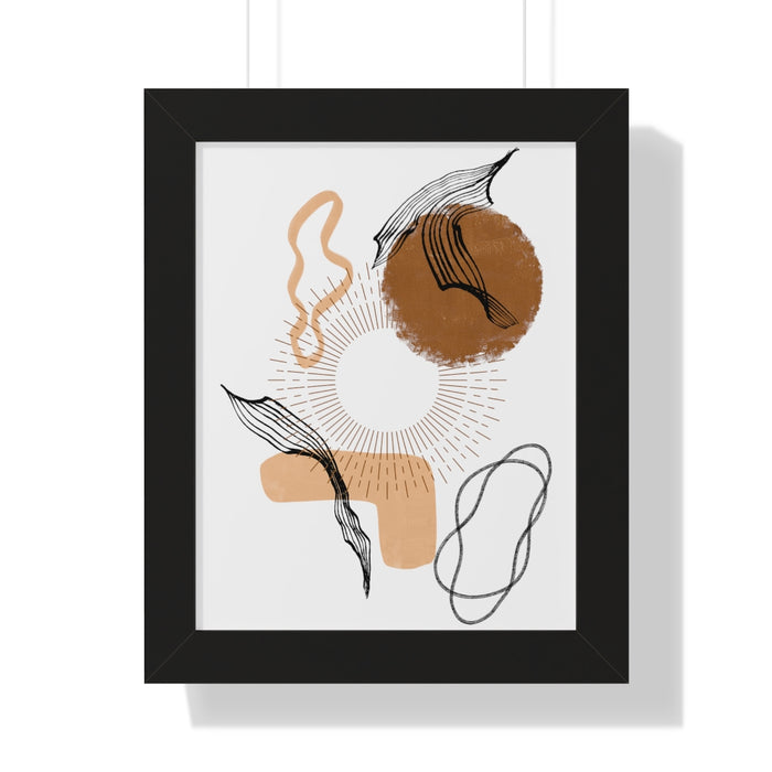 Modern Abstract Framed Vertical Poster
