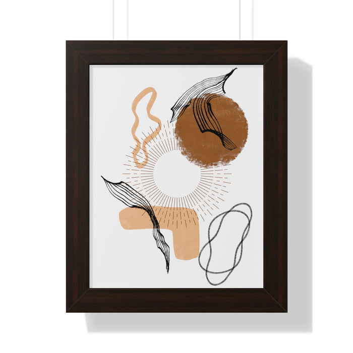 Modern Abstract Framed Vertical Poster