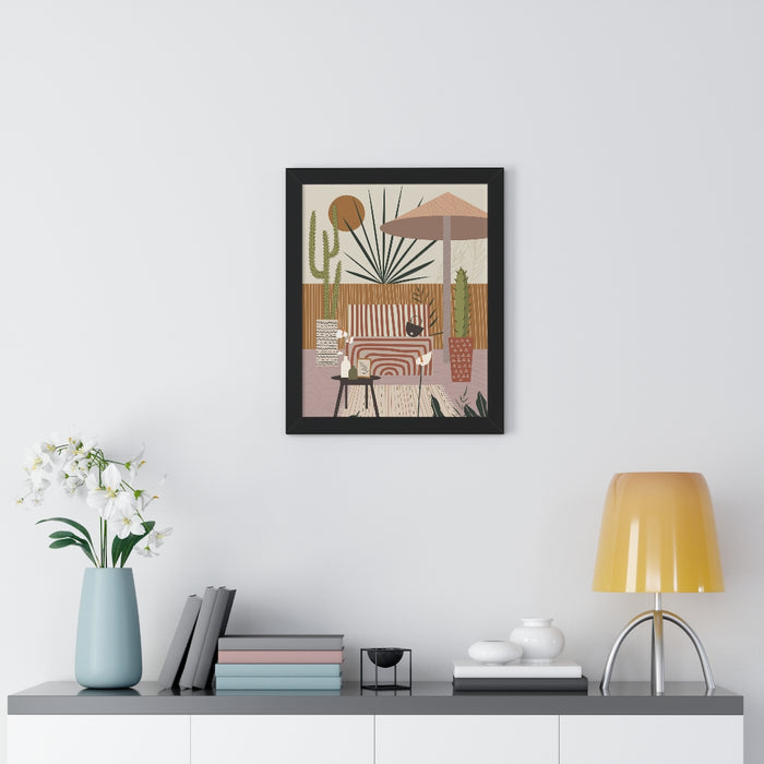 Modern Art Sketch Framed Vertical Poster