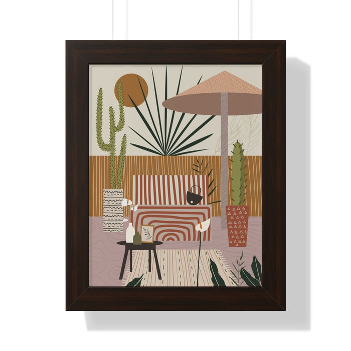Modern Art Sketch Framed Vertical Poster