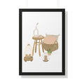 Modern Home Scene Framed Vertical Poster