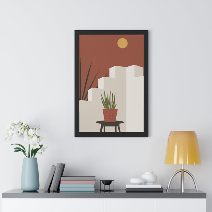 Modern Midwest Framed Vertical Poster