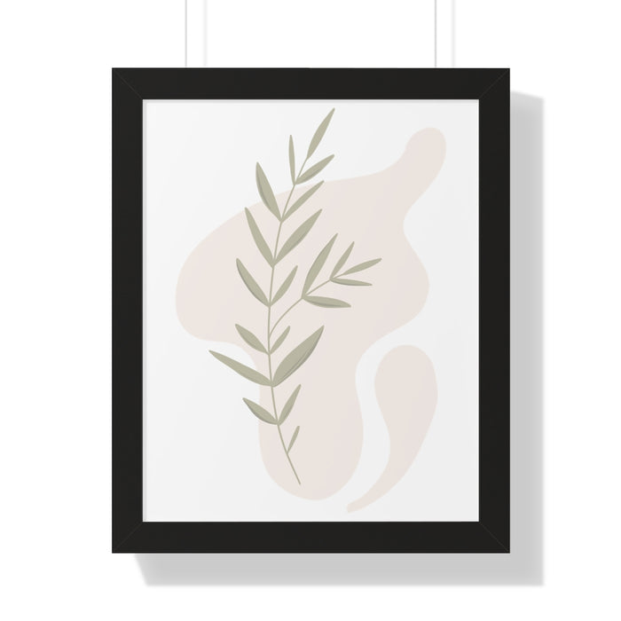 Modern Plant B Framed Vertical Poster
