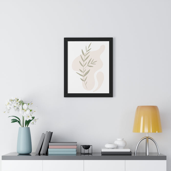 Modern Plant B Framed Vertical Poster