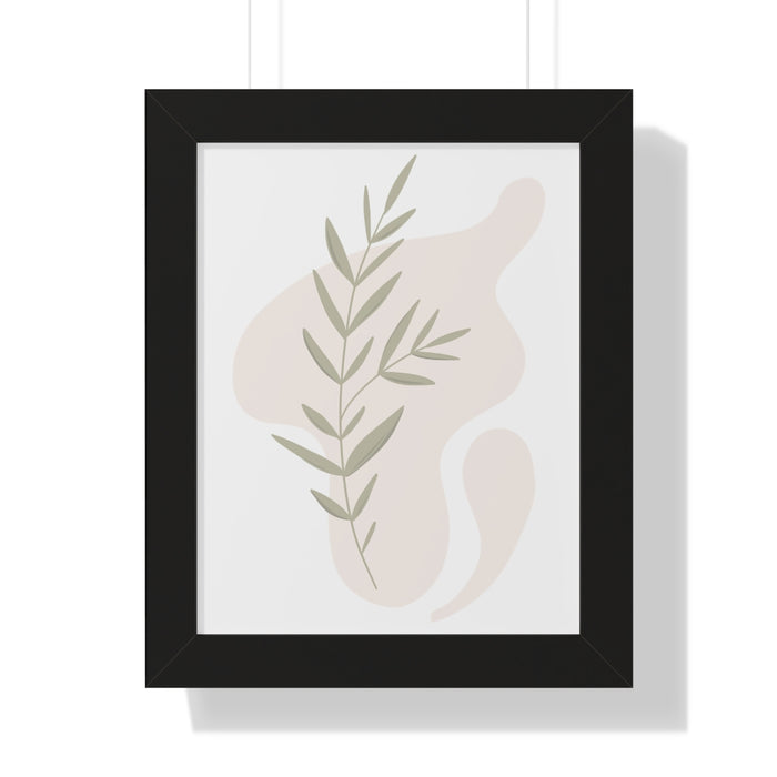 Modern Plant B Framed Vertical Poster