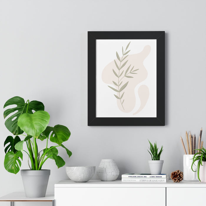 Modern Plant B Framed Vertical Poster