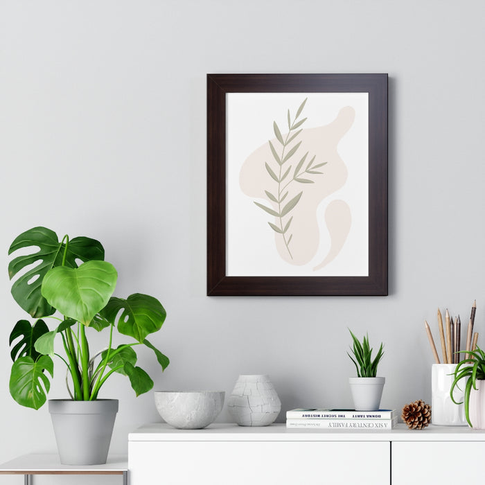 Modern Plant B Framed Vertical Poster