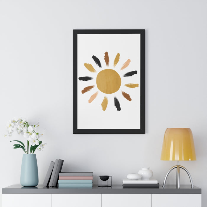 Modern Sunshine Framed Vertical Poster