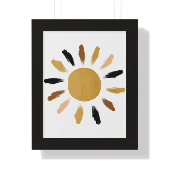 Modern Sunshine Framed Vertical Poster