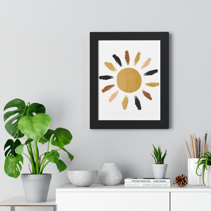 Modern Sunshine Framed Vertical Poster