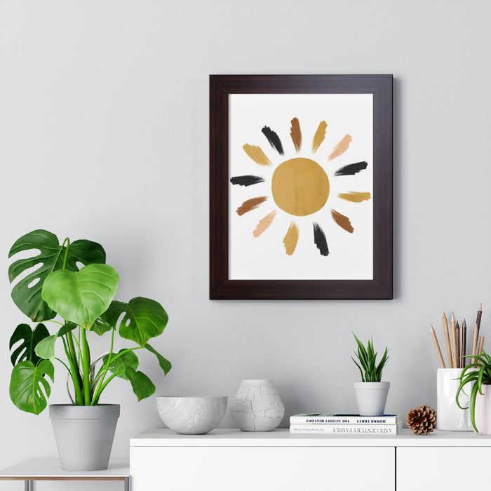 Modern Sunshine Framed Vertical Poster