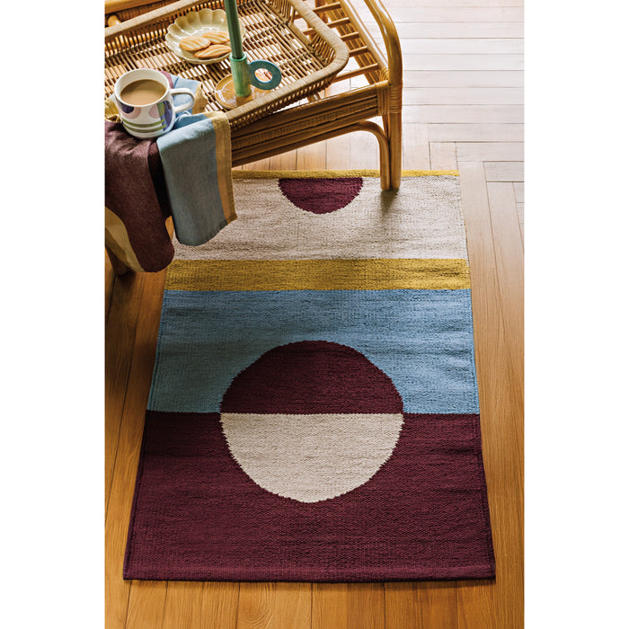 Moonphase Woven Cotton Rug 2 x 3 ft