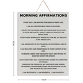 Morning Affirmations Manifesting Wooden Plaque 16" x 20"
