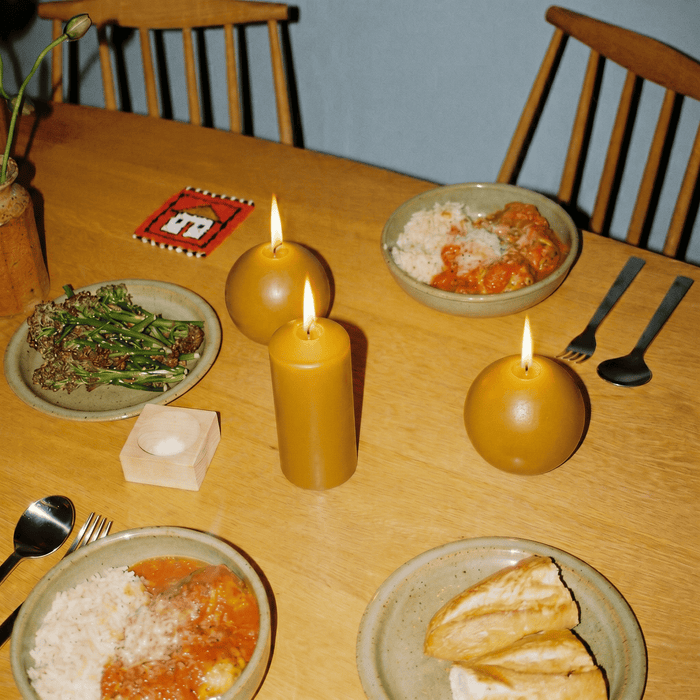 Mustard Orb Candle