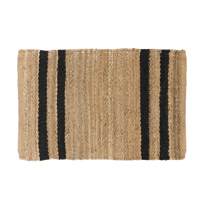 Natural Sisal With Black Stripes Jute Doormat