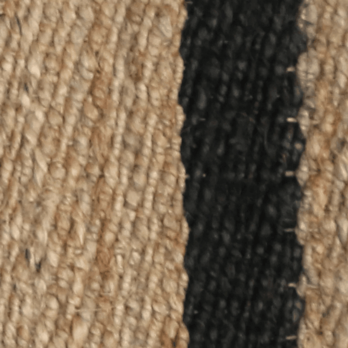Natural Sisal With Black Stripes Jute Doormat