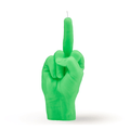 Neon Green F*ck You Candle Hand