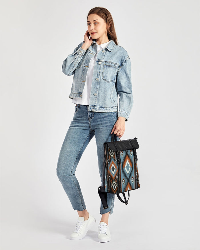 Night Walk Pattern Casual Flap Backpack